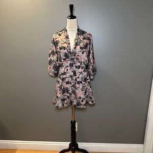 Vici Mini Floral Dress V Neck